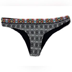 NWOT Me to We Womens Swimwear Bikini Bottom Size Medium Multicolor Tribal Print